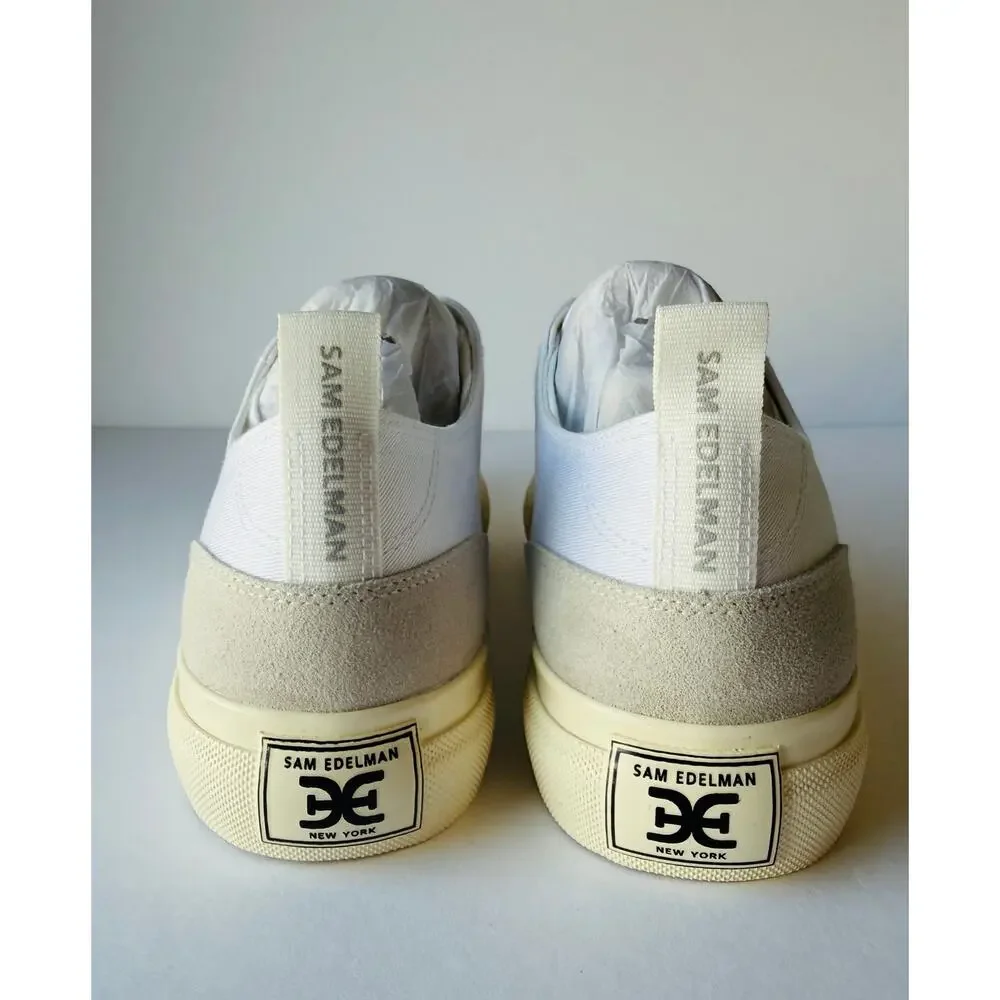 Sam Edelman Sonia White Cotton Platform Sneakers Women’s 8.5